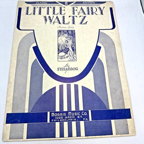 VTG 1935 Little Fairy Waltz Sheet Music Piano Solo by Streabbog Recital - Picture 1 of 7